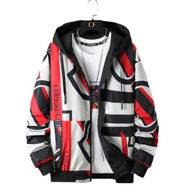 

uefezo men's windbreaker jackets military sport hooded slim fit bomber jacket camo print zipper coat male plus size outwear, Black;brown