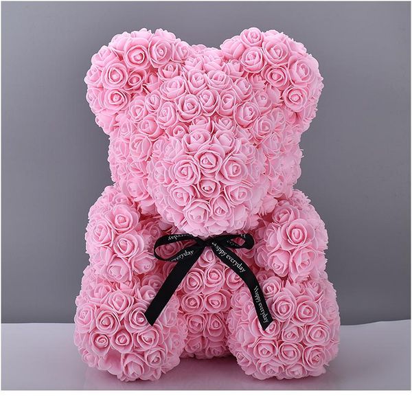 

6pcs 40cm bear of roses artificial flowers home wedding festival diy wedding decoration gift box wreat wmtnfe