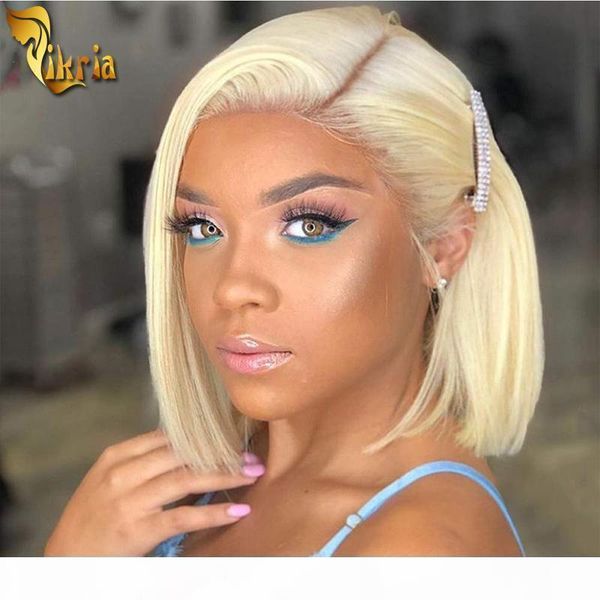 

613 blonde short bob wigs lace front human hair wigs full lace wig for women brazilian straight human hair wigs for blackwomen, Black;brown