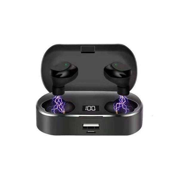 

2019 new digital display charging bin outdoor portable wirels bluetooth headset