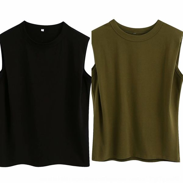 

women's summer new dress dressdressstyle street style solid round neck sleeveless pad shoulder dress loose casual t-shirt women's, White