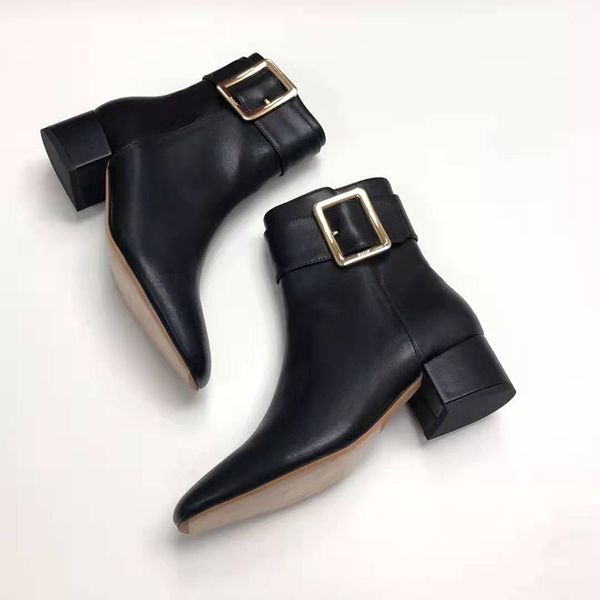 

2021 new ankle boots elegant women shoes autumn and winter ladies side zipper casual boots, Black