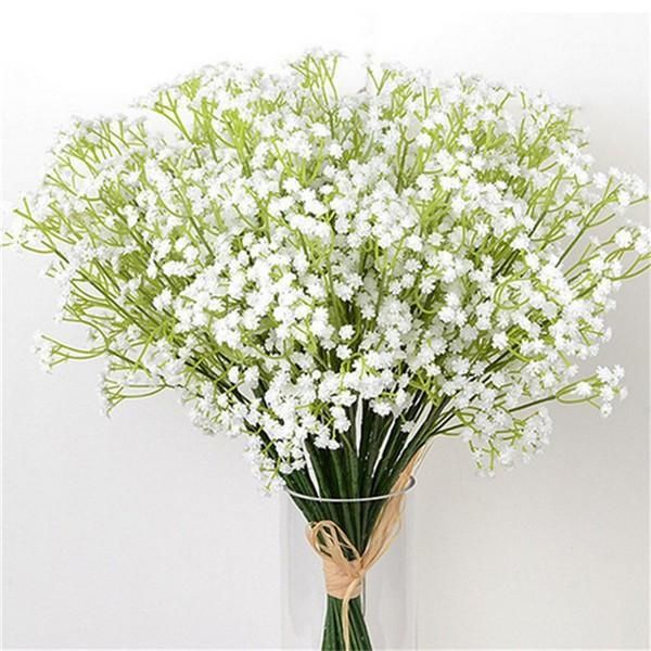 

decorative flowers & wreaths vivid green plastic grass plants artificial flower babysbreath wedding home christmas decor party office decor1