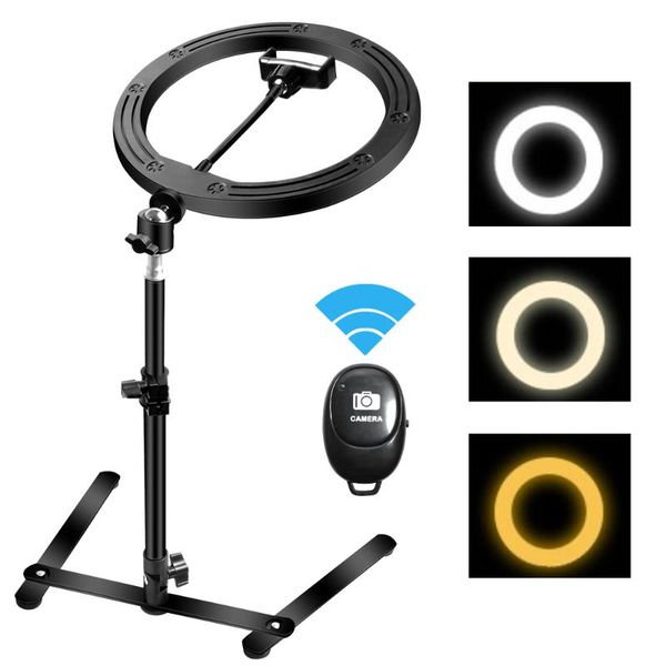 

26cm/10inch ring lamp led selfie ring light with cell phone holder stand camera studio fill light for youtube makeup video live