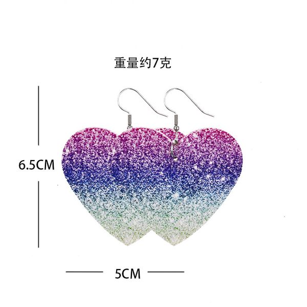 

2020 new valentine's day leather earrings, Silver