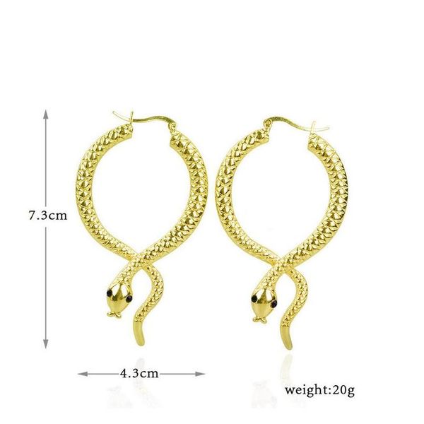 

women snake shape hoop earring animal ankae earring gift for love girlfriend fashion jewelr sqcqou dh_seller2010, Golden;silver