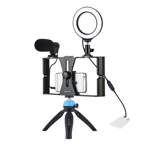 

rig stabilizer holder vlog video ring light microphone for smart phone pgraphy