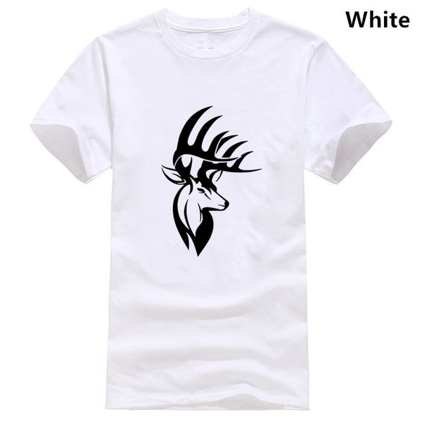 

deer head line art o neck cotton t shirt men and woman summer short sleeve designed casual tee m02025 sport hooded sweatshirt hoodie
