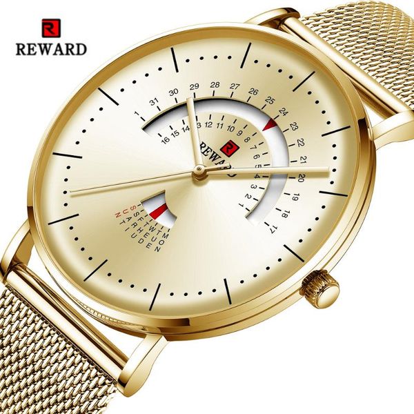 

награда топ золотой полный стали мужчины часы кварцевые наручные часы мужской спортивный casual водонепроницаемый часы relogio мужчина для, Slivery;brown