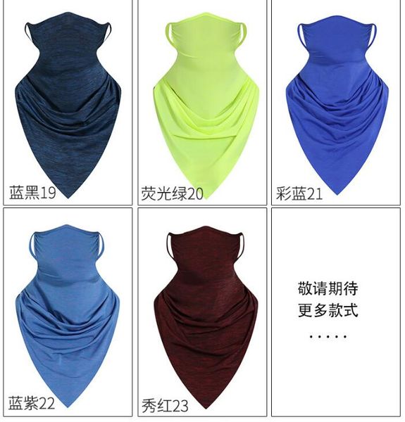 

маска езда шарф различные партии шелка и дышащий шарф мужские маски сетки уха цвета магия треугольник льда женщин висячие jllxl outer007, Black