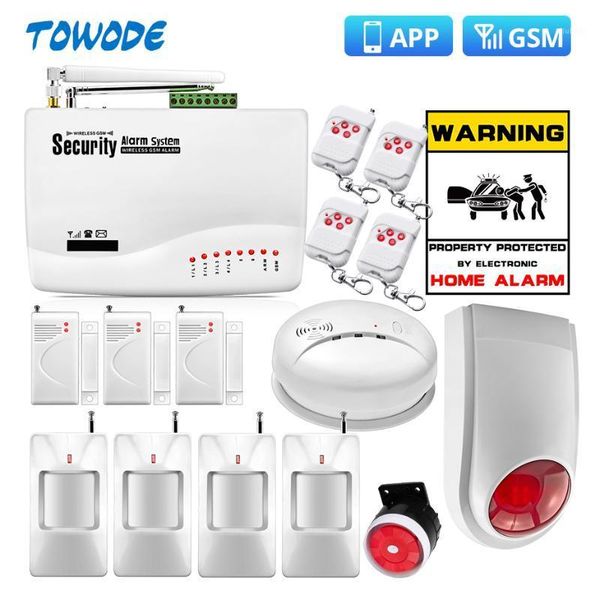 

towode 10a app control wireless gsm security alarm system home security protection 850/900/1800/1900mhz spanish/russian/english1