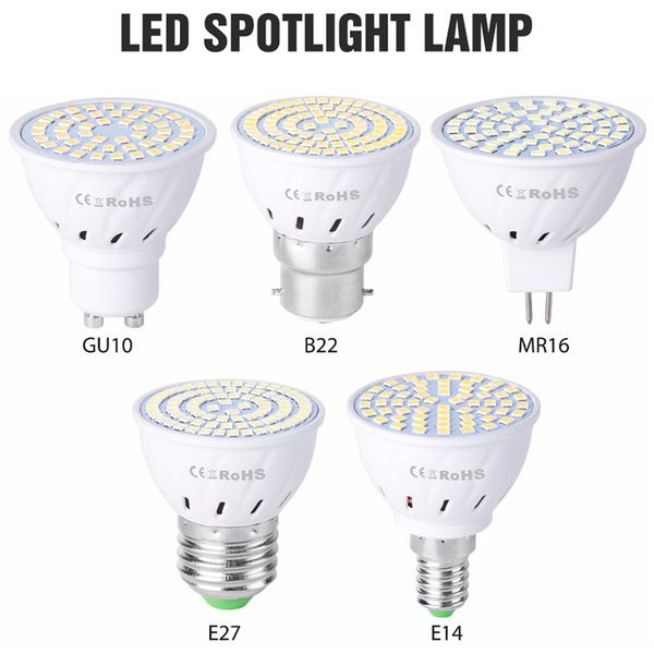 

gu10 led lamp mr16 corn bulb e27 220v led bulb light e14 led for home spotlight b22 smd2835 energy saving