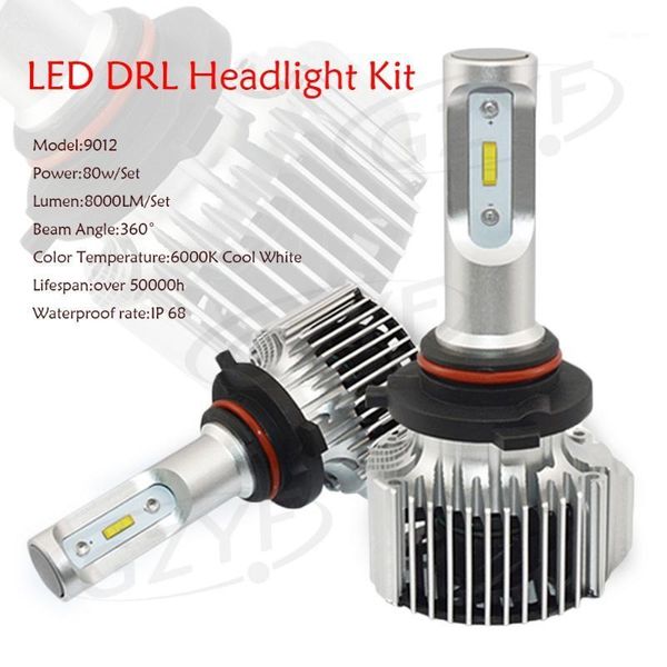 

2pcs cob 80w dc 11v-30v led 8000lm universal for cars trucks headlight conversion kit hi/lo beam bulb 6000k replacement bulb1