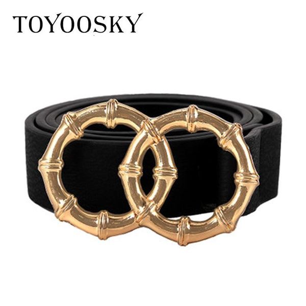

luxury women belts pu double-round alloy pin buckle thin belt for jeans simple all-match belt for female cinturones para mujer, Black;brown