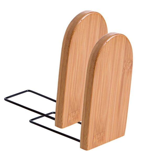 

desksupply bamboo organizer bookends retractable school 2 books frame office block pcs storage rack book bbyesr lipper