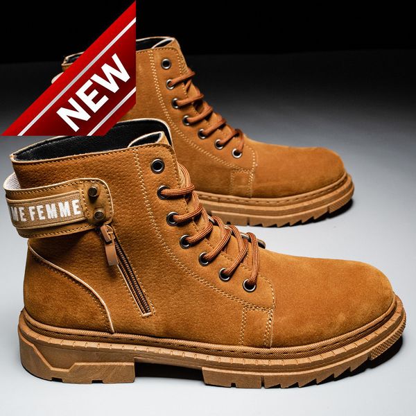 

2021 tiktok martin fashion, casual shoes, men's boots, and kwai., Black