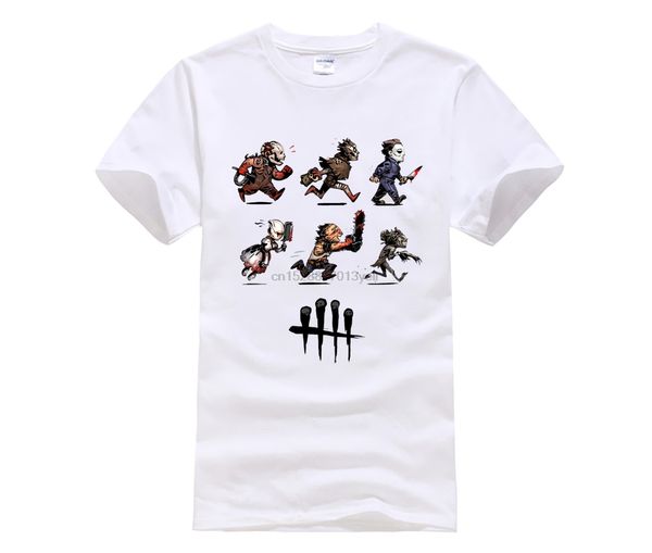 

mens casual game dead by daylight logo cotton o neck print pattern t shirts short sleeve sport hooded sweatshirt hoodie
