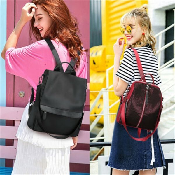 

women anti-theft backpack school book satchel rucksack travel sequined mesh shoulder bag backpacks