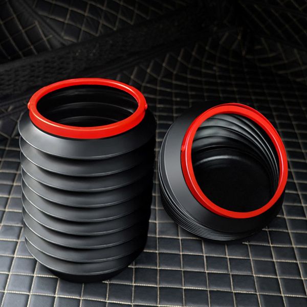 

direct wind car trash bin garbage can car wash telescopic bucket folding trash organizer garbage holder universal black