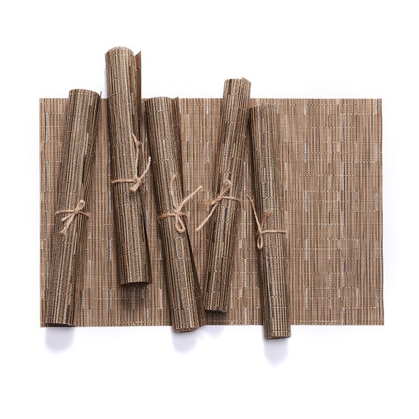 Nova mesa de jantar em casa Placemats não-deslizantes Bamboo Mesa de mesa de mesa de mesa de mesa caseira Mats Decoração em casa