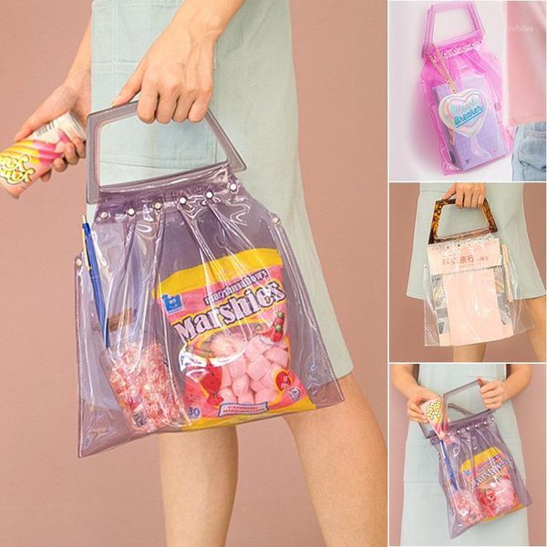 

transparent jelly handbag summer fresh girl's beach bag handbags women bags1
