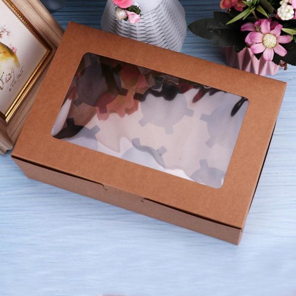 

10pcs muffin cupcake box 2 4 6 holes container bakery gift case birthday wedding party storage paperboard clear window dessert1