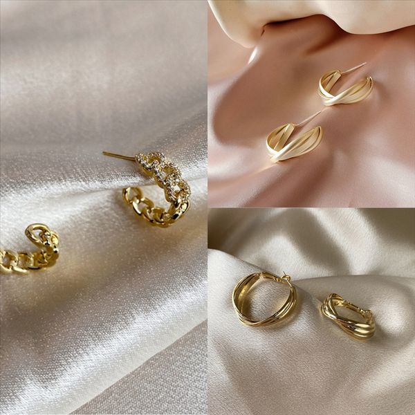 

nr6j trendy long chain earrings crystal sier drop tassels earrings gifts jewelry geometric bar stud jewelry brand earrings ear for, Golden