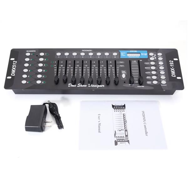 

192CH DMX512 DJ LED Black Precision Stage Light Controller (AC 100-240V) Metal high quality Material Lighting Controls
