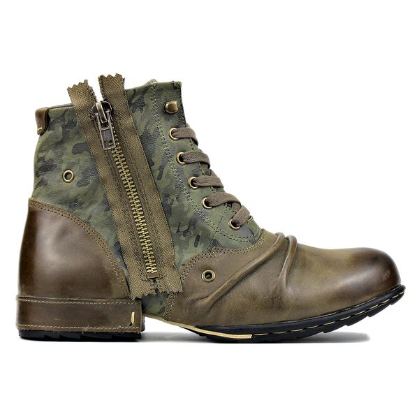 

2021 genuine leather handcrafted ankle winter biker boots up shoes pq2z, Black