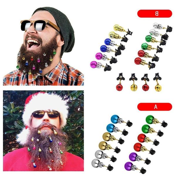 

lights ornaments beard christmas xmas colorful clip-on hair decorations