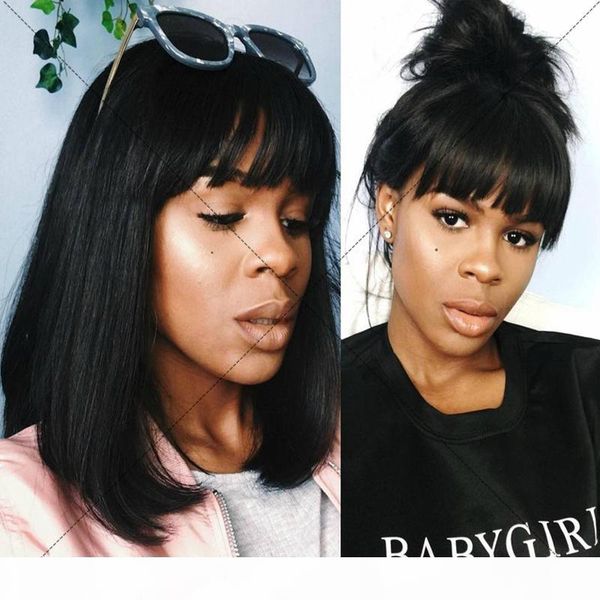 

short human haircuts glueless full lace wig bleached knots glueless full lace bob wigs brazilian lace front wig, Black;brown