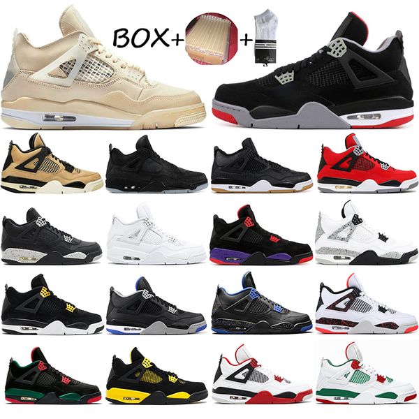

with socks 2021 high jumpman 4 4s basketball shoes black cat men sports sneakers white rush violet metallic mens trainers eur7-13