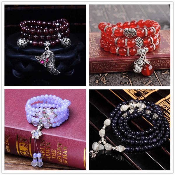 

new crystal and garnet bracelet for women, Silver