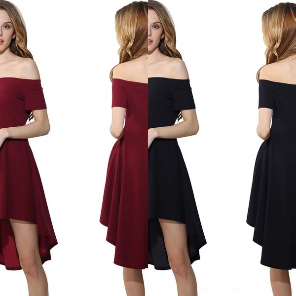 

wb3tt женщины в одно плеча короткого рукав большого качели смокинге dressdress короткое плечо женского рукав большого качели смокинг платье, Black;gray