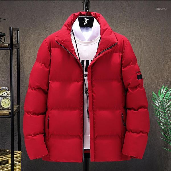 

popular cotton padded men's winter short stand collar 2020 new fashion versatile men's jacket padded casual coat1, Black
