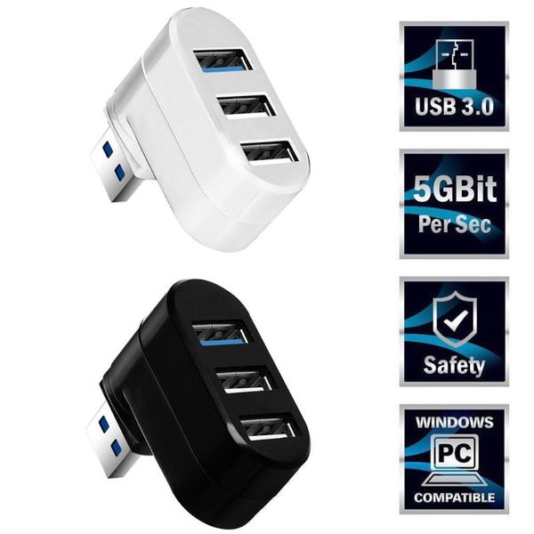 

for pc lappro mini 3 ports usb 3.0 hub high speed data transfer splitter box adapter computer accessories