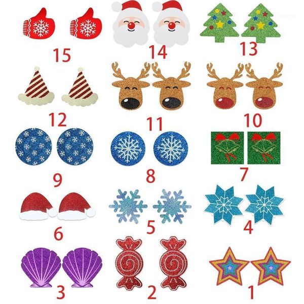 

women christmas pasties nipple cover glitter cartoon disposable breast stickers1, Black;white
