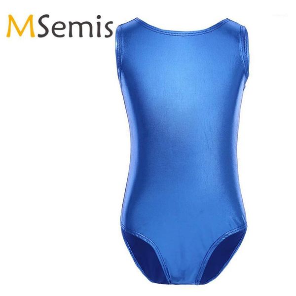 

kids girls gymnastic swimsuit ballet leotard patent leather dance leotard sleeveless ballet dance gymnastics jumpsuit1, Black;red
