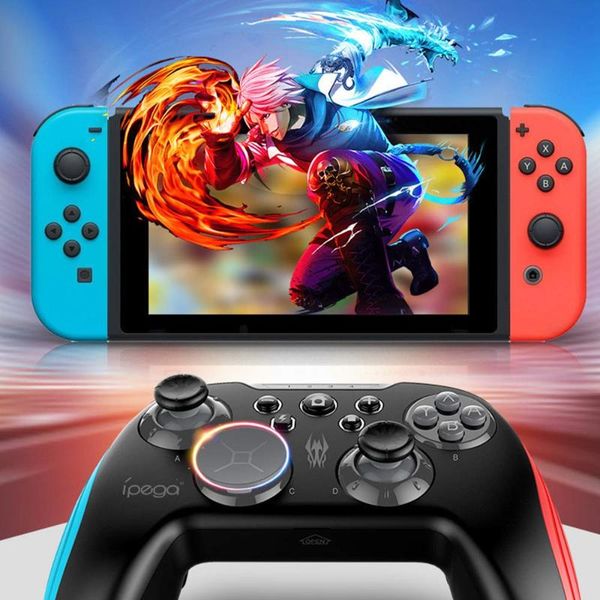 

беспроводная связь bluetooth game controller pro джойстик геймпад съемный крест 7 backlights turbo для коммутатора консоли / pc / android