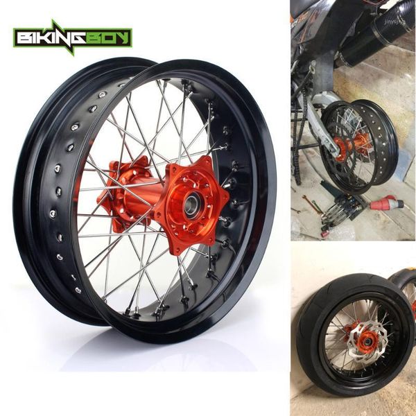 

motorcycle wheels & tires 17" motocross supermoto mx rear wheel rim hub for sx 125 150 sx-f 250 350 450 xc 300 xc-f xf-f 2007-20211