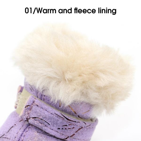 

4pcs warm pet dog cat shoes anti-slip dog boots socks winter puppy cat rain snow booties footwear for small dogs chihu bbylzk