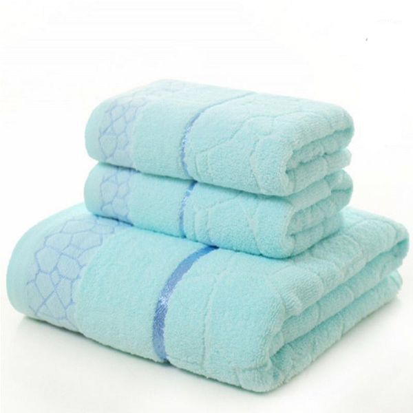 

3-piece cotton towels low twist yarn bath hand face towel set gift box1