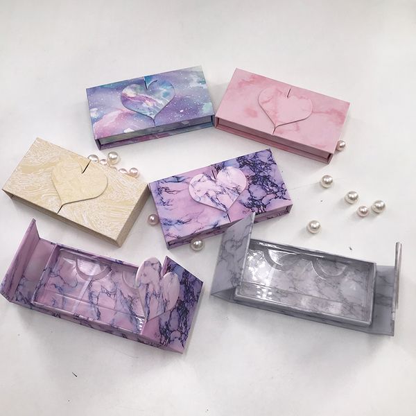 

print logo marble lashes packing box 2021 new arrival eyelashes case popular dramatic foil box custom label