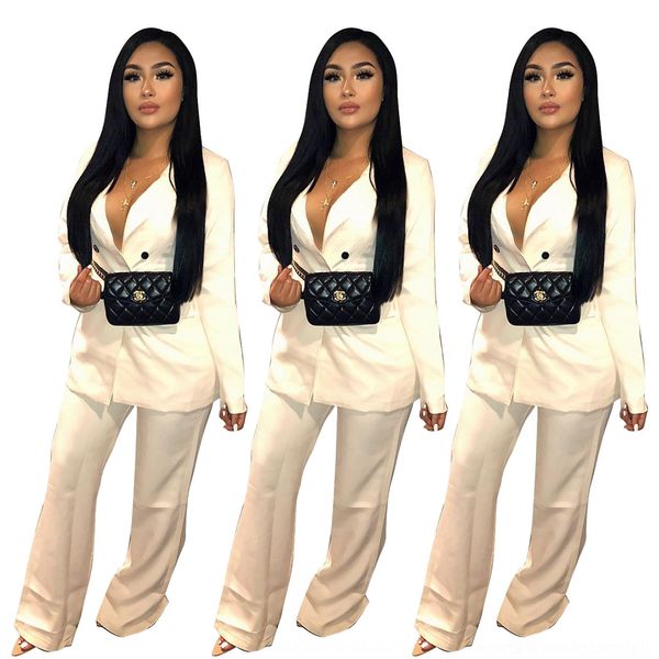 

cssg 2020 summer new korean style ladies long for women v-neck sleeveless pockets sashes slim wide leg jumpsuits rompers b02916k, White