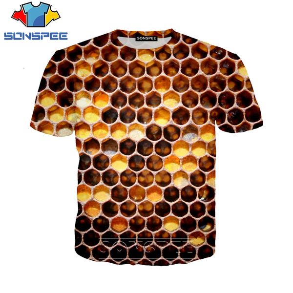 

bees honeycomb brand design 3d print shirts hippie aesthetic hentai men clothing