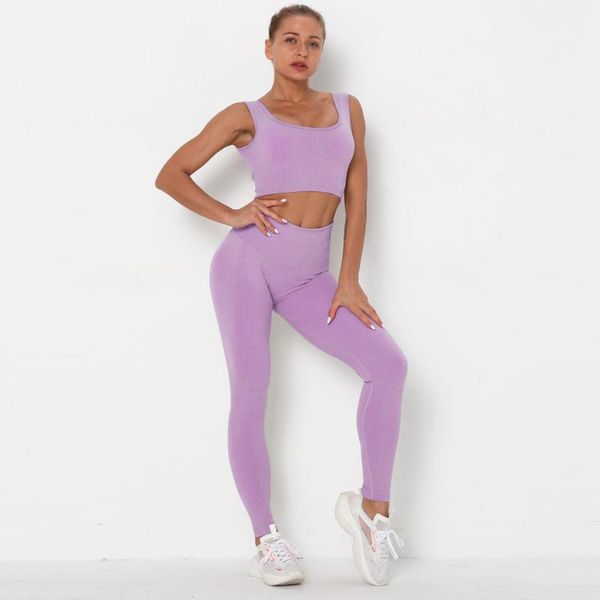 

2pcs seamless women yoga set high waist leggings sport bra tank tracksuit female gymwear fitness sportswear, White;red