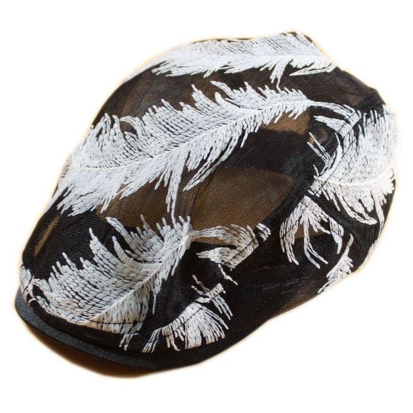 

unisex casual берет hat cap flat дышащая сетка cap newsboy стиль регулируемая летняя мода вышивка hat мужчины женщины, Blue;gray