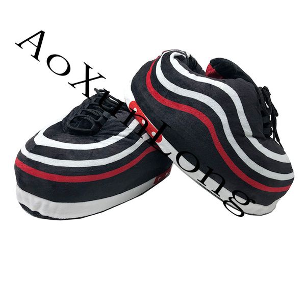 

winter slippers women cute warm home slippers men/women house floor sliders indoor slides fat dudu woman shoes women slippers, Black