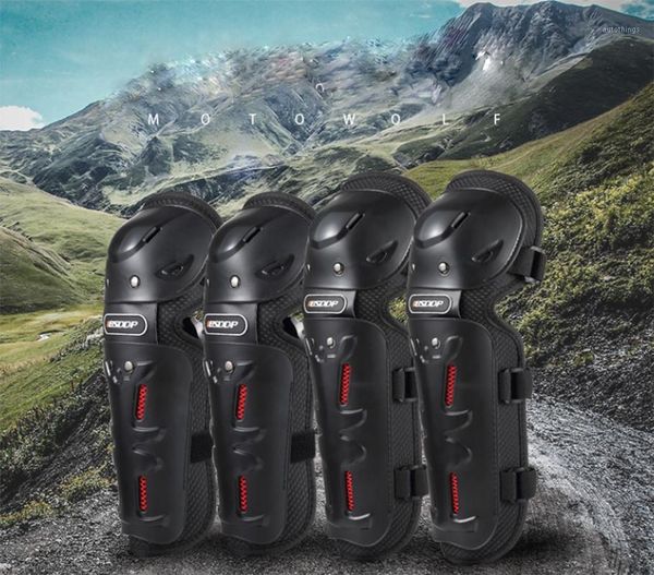 

four-piece motorbike knee pads elbow pads warm knee four seasons riding guards kneess off-road anti-falling leggings1