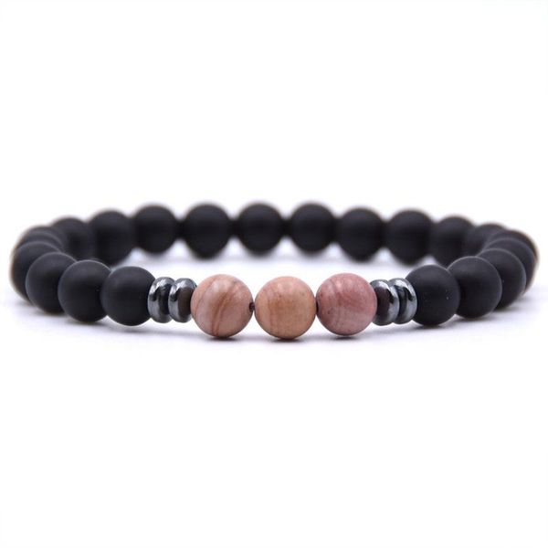 

камень dropshipping черный pulseras будда бисер pulseira lava браслет feminina чакра essential balance панк новые ювелирные изделия йога tse, Black